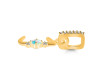 Opal & White Topaz Alphabet J Pendant OPL-RDA-36.