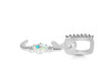 Opal & White Topaz Alphabet J Pendant OPL-RDA-36.