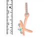 Opal & White Topaz Alphabet K Pendant OPL-RDA-37.