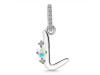 Opal & White Topaz Alphabet L Pendant OPL-RDA-38.