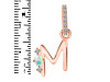 Opal & White Topaz Alphabet M Pendant OPL-RDA-39.