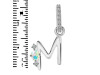 Opal & White Topaz Alphabet M Pendant OPL-RDA-39.