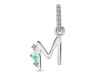 Opal & White Topaz Alphabet M Pendant OPL-RDA-39.