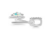 Opal & White Topaz Alphabet M Pendant OPL-RDA-39.