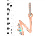 Opal & White Topaz Alphabet N Pendant OPL-RDA-40.