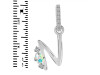 Opal & White Topaz Alphabet N Pendant OPL-RDA-40.