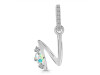 Opal & White Topaz Alphabet N Pendant OPL-RDA-40.