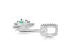 Opal & White Topaz Alphabet N Pendant OPL-RDA-40.