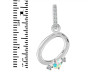 Opal & White Topaz Alphabet O Pendant OPL-RDA-41.
