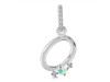 Opal & White Topaz Alphabet O Pendant OPL-RDA-41.