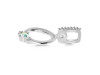 Opal & White Topaz Alphabet O Pendant OPL-RDA-41.
