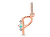 Opal & White Topaz Alphabet P Pendant OPL-RDA-42.