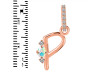 Opal & White Topaz Alphabet P Pendant OPL-RDA-42.