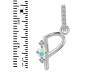 Opal & White Topaz Alphabet P Pendant OPL-RDA-42.