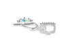 Opal & White Topaz Alphabet P Pendant OPL-RDA-42.