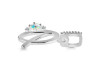 Opal & White Topaz Alphabet Q Pendant OPL-RDA-43.