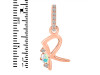 Opal & White Topaz Alphabet R Pendant OPL-RDA-44.