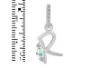 Opal & White Topaz Alphabet R Pendant OPL-RDA-44.