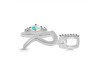 Opal & White Topaz Alphabet R Pendant OPL-RDA-44.