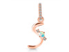 Opal & White Topaz Alphabet S Pendant OPL-RDA-45.