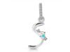 Opal & White Topaz Alphabet S Pendant OPL-RDA-45.
