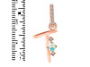 Opal & White Topaz Alphabet T Pendant OPL-RDA-46.