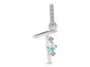 Opal & White Topaz Alphabet T Pendant OPL-RDA-46.