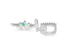 Opal & White Topaz Alphabet T Pendant OPL-RDA-46.