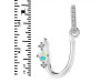 Opal & White Topaz Alphabet U Pendant OPL-RDA-47.