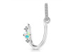 Opal & White Topaz Alphabet U Pendant OPL-RDA-47.