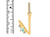 Opal & White Topaz Alphabet V Pendant OPL-RDA-48.