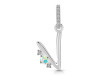 Opal & White Topaz Alphabet V Pendant OPL-RDA-48.