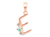 Opal & White Topaz Alphabet E Pendant OPL-RDA-5.