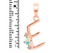 Opal & White Topaz Alphabet E Pendant OPL-RDA-5.