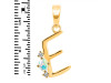 Opal & White Topaz Alphabet E Pendant OPL-RDA-5.