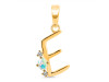 Opal & White Topaz Alphabet E Pendant OPL-RDA-5.