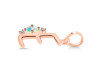 Opal & White Topaz Alphabet E Pendant OPL-RDA-5.
