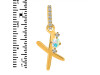 Opal & White Topaz Alphabet X Pendant OPL-RDA-50.