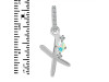 Opal & White Topaz Alphabet X Pendant OPL-RDA-50.