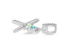 Opal & White Topaz Alphabet X Pendant OPL-RDA-50.