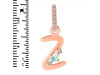 Opal & White Topaz Alphabet Z Pendant OPL-RDA-52.