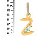 Opal & White Topaz Alphabet Z Pendant OPL-RDA-52.