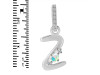 Opal & White Topaz Alphabet Z Pendant OPL-RDA-52.