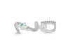 Opal & White Topaz Alphabet Z Pendant OPL-RDA-52.