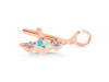 Opal & White Topaz Alphabet A Pendant OPL-RDA-53.