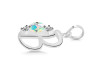 Opal & White Topaz Alphabet B Pendant OPL-RDA-54.