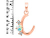 Opal & White Topaz Alphabet C Pendant OPL-RDA-55.