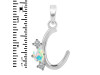 Opal & White Topaz Alphabet C Pendant OPL-RDA-55.