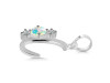 Opal & White Topaz Alphabet C Pendant OPL-RDA-55.