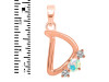 Opal & White Topaz Alphabet D Pendant OPL-RDA-56.